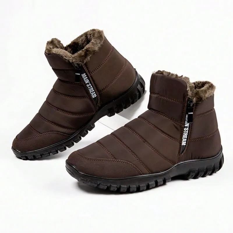 2024 New Fashionable Winter Warm Snow Boots,Fur Lining Anti-Slip Flat Heel Outdoor Shoes